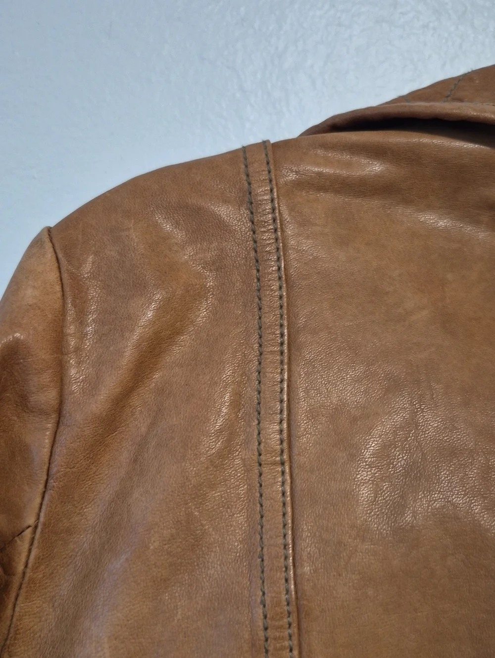 GAP WASHED LEATHER JACKET CAMEL SZ XL Gorgeous!!